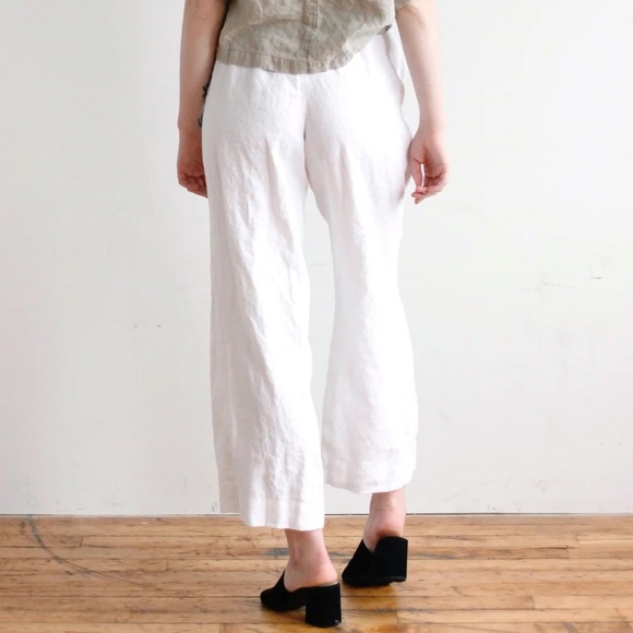 EUC Della Pants - Dallas Daws, white linen trousers pants, extra large, like new - Picture 2 of 13